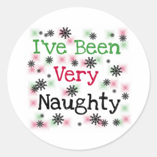 Very Naughty Classic Round Sticker