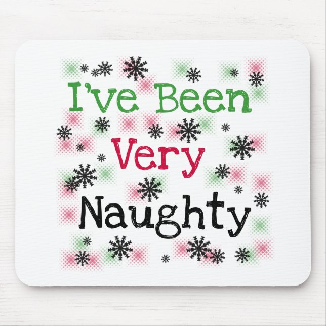 Very Naughty Holiday T-shirts and Gifts Mouse Mat (Front)