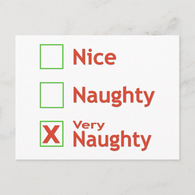 Very Naughty Postcard (Front)