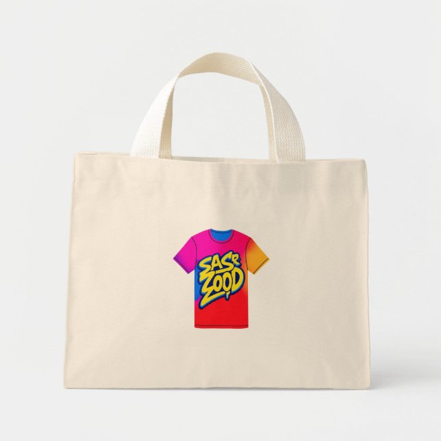 Very nice  beautiful design on mini tote bag (Front)