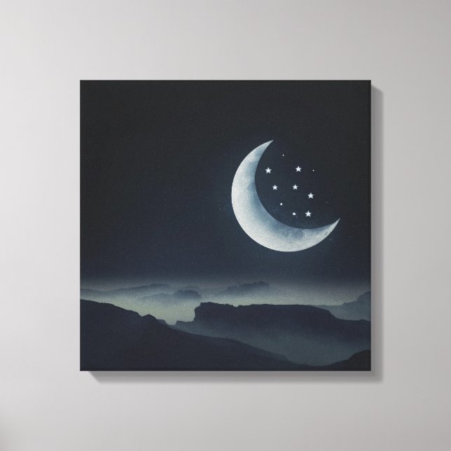 Very Nice Moon | Zazzle_Growshop. Canvas Print (Front)
