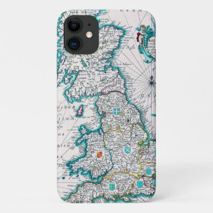 Very Old Antique Map of Britannia iPhone 11 Case
