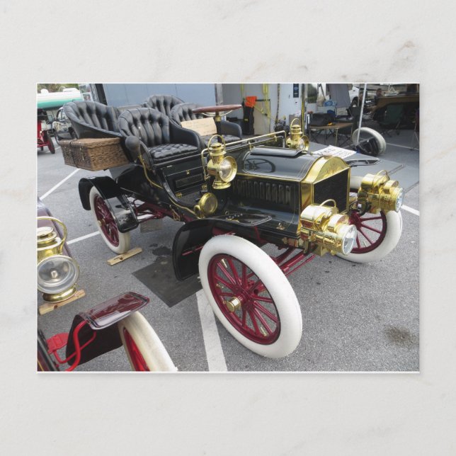 Very Old Car Postcard (Front)