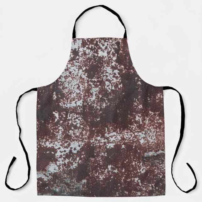 Very old rusted sheet iron. Textured metal surface Apron (Front)