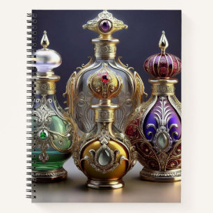 Very Ornate Baroque Style Perfume Bottles Notebook