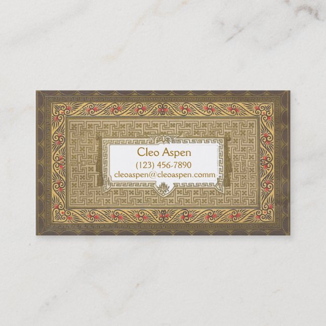 Very Ornate Business Cards (Front)