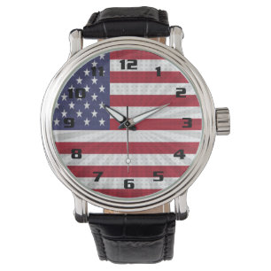Very Patriotic American Flag Modern design Watch