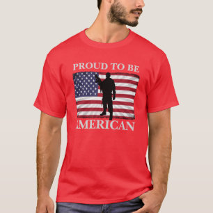 Very Patriotic Proud to be American American Flag T-Shirt
