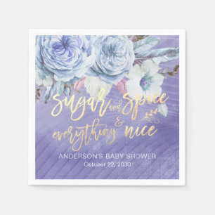 Very Peri Baby Shower Sugar Spice Everything Nice Napkin