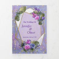 Very-Peri-blue-violet ROSES AND TULIPS Tri-Fold Ho