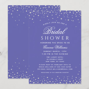 Very Peri Diamonds Modern Luxury Bridal Shower Invitation