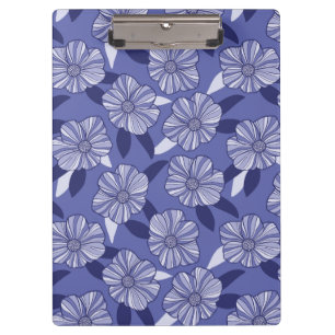 Very Peri Floral Line Art Clipboard