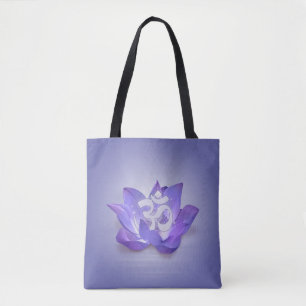 Very Peri Lotus and OM symbol Tote Bag