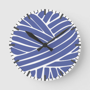 Very Peri Minimal Modern Yarn Ball Round Clock