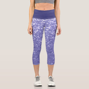Very peri purple blue sparkle glitter capri leggings