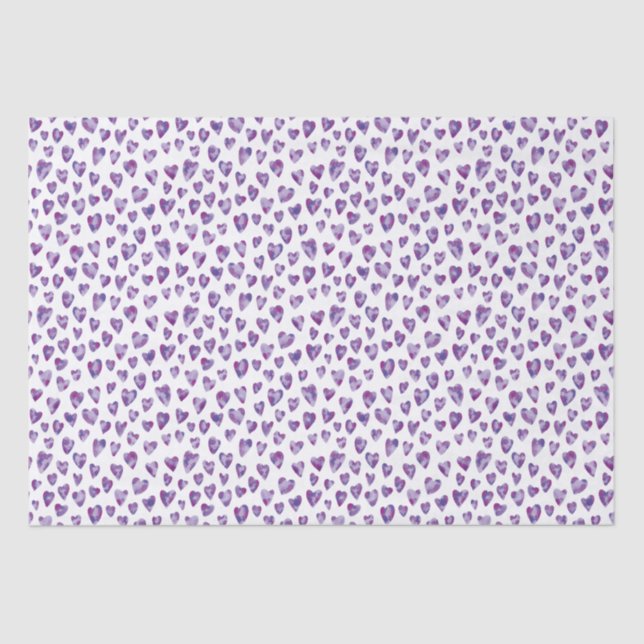 Very Peri Purple Heart Tissue Paper (Front)