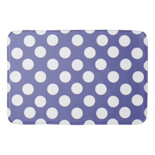 Very Peri   purple periwinkle white polka dots   Bath Mat