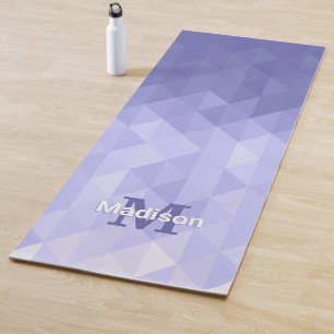 Very peri Purple triangle geometry square Monogram Yoga Mat