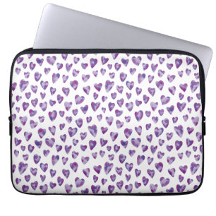 Very Peri Purple Watercolour Heart Laptop Sleeve