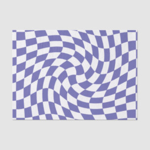 Very Peri Warped Checks Retro Tissue Paper