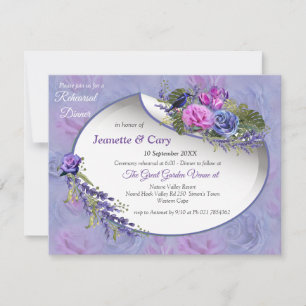 Very-peri Watercolor,Roses,Tulips Invitation