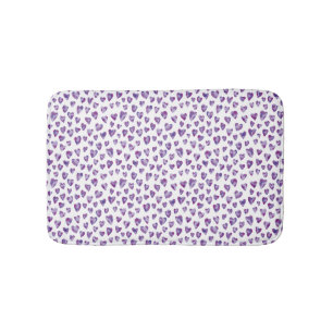 Very Peri Watercolour Heart Bath Mat