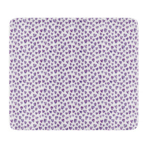 Very Peri Watercolour Heart Cutting Board