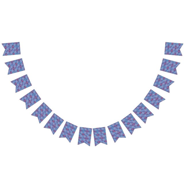 Very Periwinkle Kisses Lips in Shades of Purple Bunting (All)