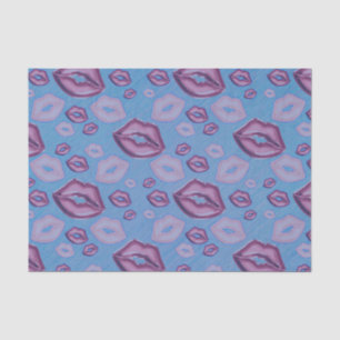 Very Periwinkle Kisses Lips in Shades of Purple Tissue Paper
