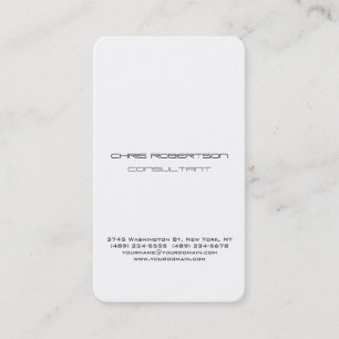 Very Plain Gray White Attractive Business Card