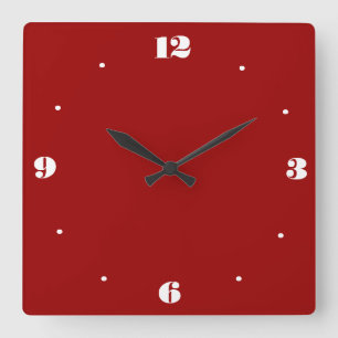 Very Plain Red and White > Kitchen Clocks