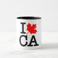 Very Polite Red Black I Love Canada Maple Leaf