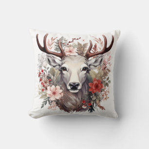 🦌🎄 Very Pretty Merry Christmas Reindeer Pillow
