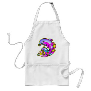 Very Pretty Mother & Calf Dolphins Standard Apron