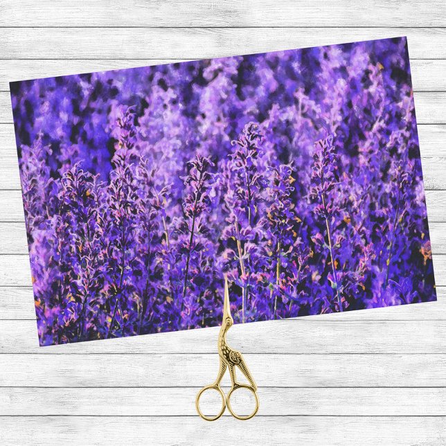 Very Purple Artsy Lavender Fields  Tissue Paper (Creator Uploaded)