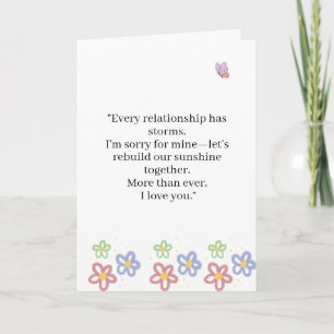 very Relationship Faces Storms Love Quote Card