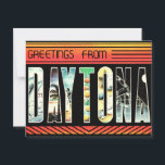 Very Retro Daytona Beach Florida Postcard<br><div class="desc">A very retro postcard for Daytona Beach,  Florida repurposed!</div>