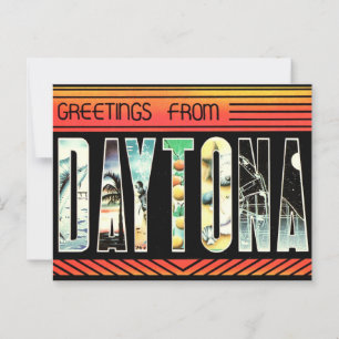 Very Retro Daytona Beach Florida Postcard