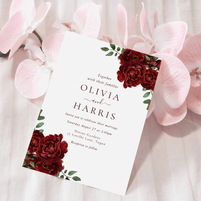 Very Romantic Red Roses Wedding Invitation (Creator Uploaded)
