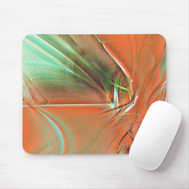 Very rough orange digital texture, grimy aged hue  mouse mat (With Mouse)