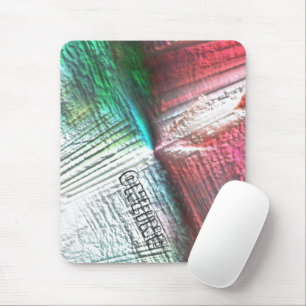 Very rough rocky virtual in peach and aqua & green mouse mat