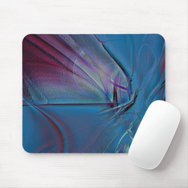 Very rough royal blue digital texture in aged hue  mouse mat (With Mouse)