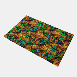 Very rustic rock in burnt yellow with green spot t doormat