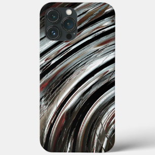 Very rustic silvery stripes or circular cutouts  iPhone 13 pro max case