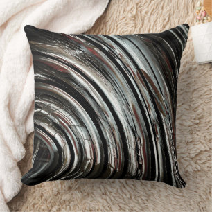 Very rustic silvery stripes or circular cutouts cushion