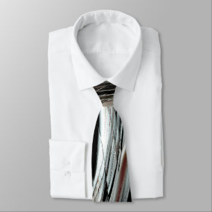 Very rustic silvery stripes or circular cutouts  tie