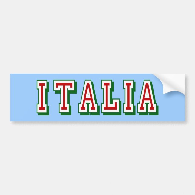 Very Simple yet cool Italia logo of Italy Bumper Sticker (Front)