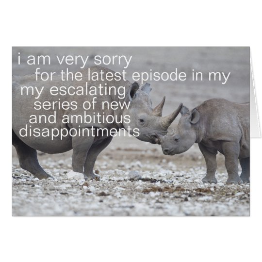 very sorry card