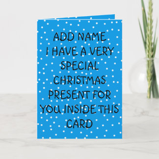 Very Special Christmas Present  Card
