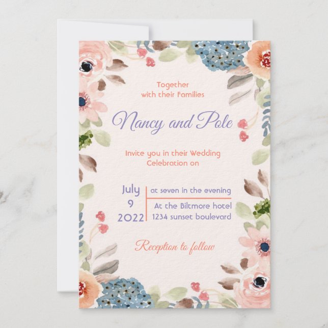 Very Special colourful invitation (Front)